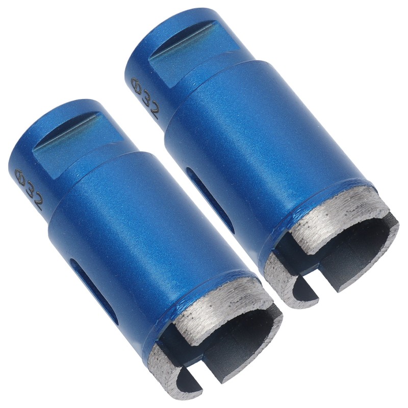 2pcs Marble Hole Openers 32mm Sharpened Sturdy Blue Drilling Hole