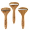 T Shaped Wood Handle Dog Deshedding Tools Loose Hair and