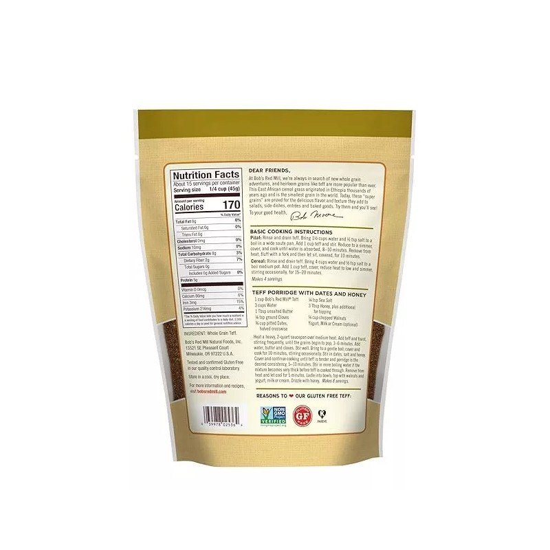 Bob`s Red Mill Bob'S Red Mill Whole Grain Teff 24