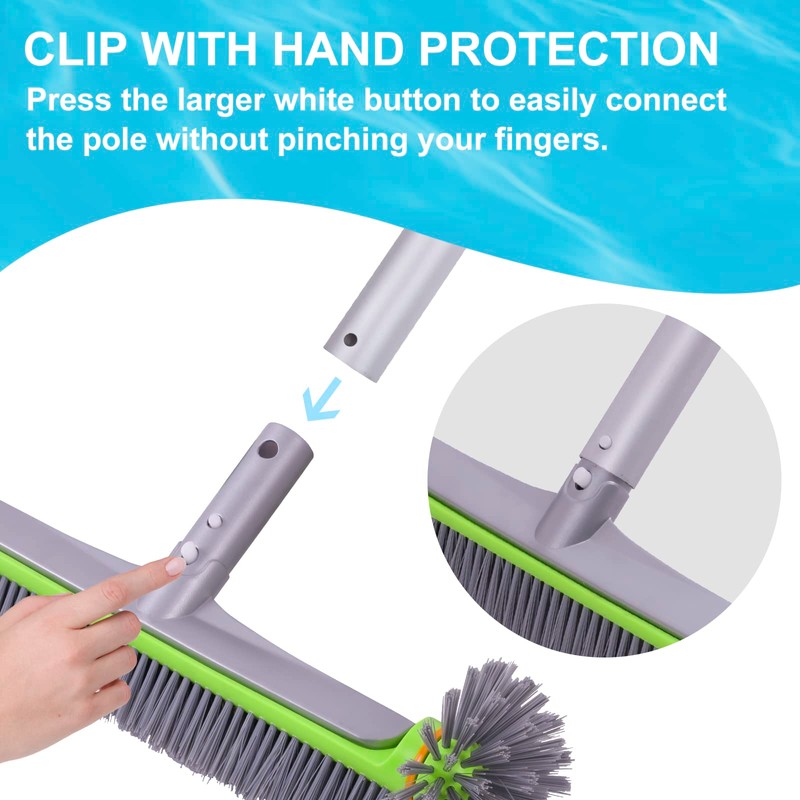 Sepetrel Pool Brush Head for Cleaning Walls,Heavy Duty Inground/Above Ground