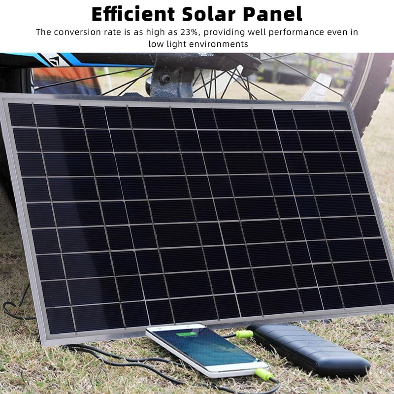 Sanpyl 100W 12V Solar Panel Kit, Portable Monocrystalline Silicon Solar