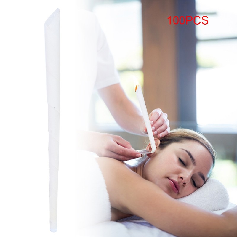 100pcs Horn Ear Candle Massage Relax SPA Ear Wax Candle