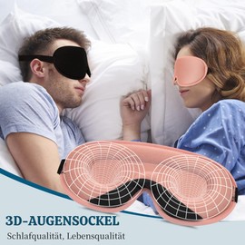 Sleep Mask for Men Women, 99% Light Blocking Sleeping Mask, 3D Eye Sockets and Adjustable Elastic Band with Memory Foam for Travel Bedroom