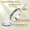 Suplight Stackable Infinity Ring 925 Sterling Silver Wedding Band Promise