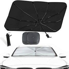 LMBMYYS Parasol para Auto Parabrisas, Parasol con Protección UV, Sombrilla para Auto de 55 ''x31 '', Plegable para Sol Automovil Parabrisas, Automóviles, Camionetas, Automóviles, SUV