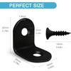 LGSFTBFS 20 PCS L Bracket Corner Brace Sets,Black Metal Corner