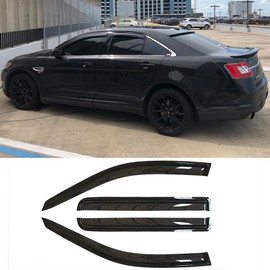 STARTSHIP 94194 Side Window Visors Wind Vent Deflector,4pcs Outside Mount Tape-On Nice Sun Rain Guards Set for 2010-2019 Ford Taurus