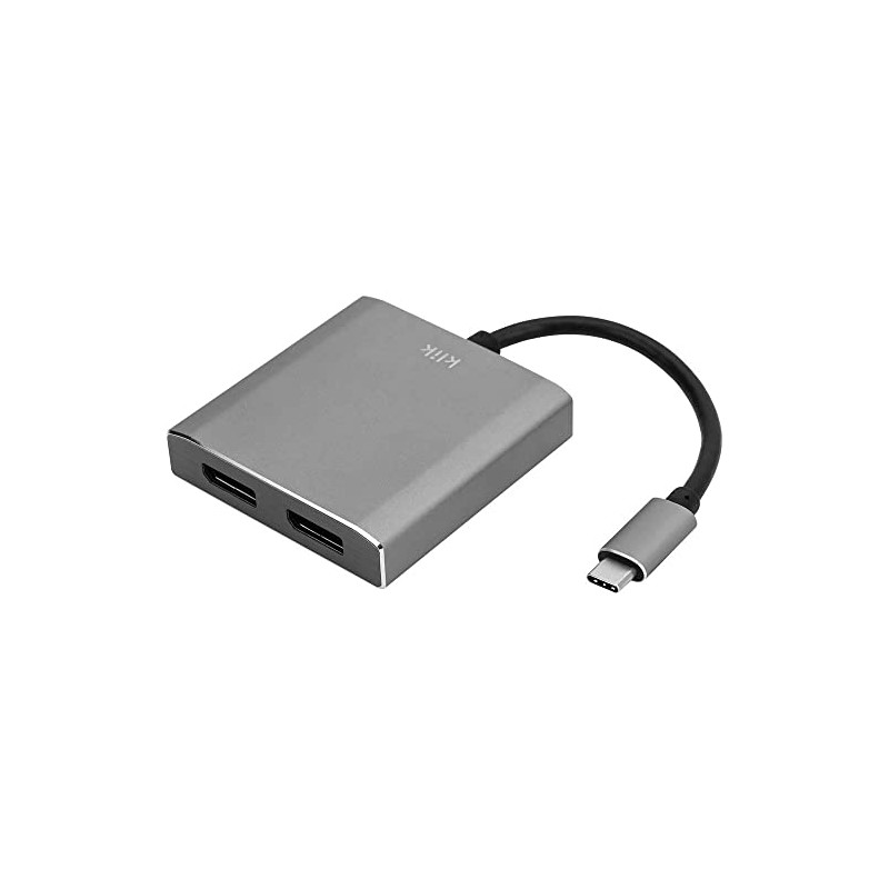 Klik USB-C to Dual DisplayPort Adapter, Male to Female