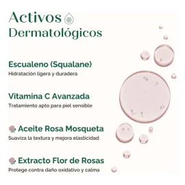 Serum Vitamina C + Escualeno Rosa Mosqueta Hidratante Facial