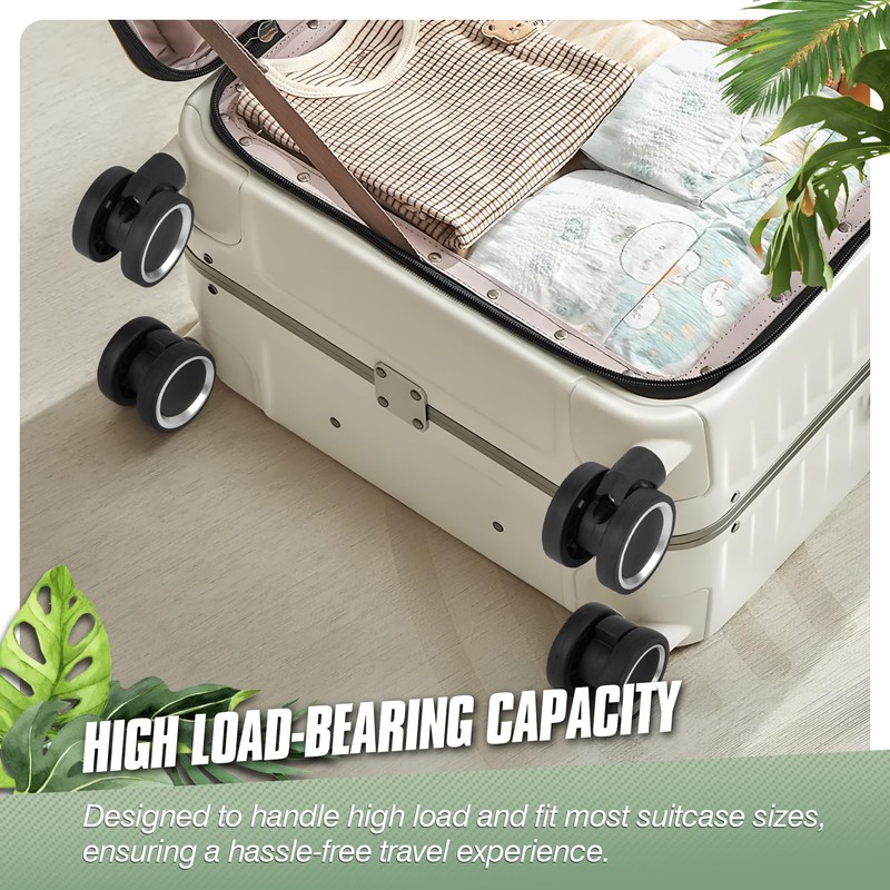 Vivikivi Luggage Replacement Wheels, 2 Pcs Universal Suitcase Double-Row Wheels