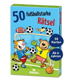 moses. 9846 50 Football Strong Puzzles, Funny Puzzle Game Round, Puzzle Fun for Small Football Friends from 6 Years, Search Pictures, Labyrinths and Word Games on the Theme of Football, Colourful