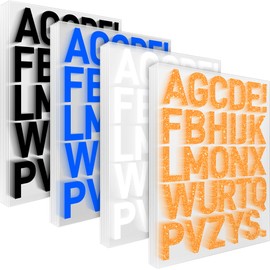 24 Sheets 624 pcs Iron on Letters, Heat Transfer Iron-On Letters for Clothing, T-Shirts and Their Fabrics Printing DIY Craft, Includes Gold, Blue, Black, White