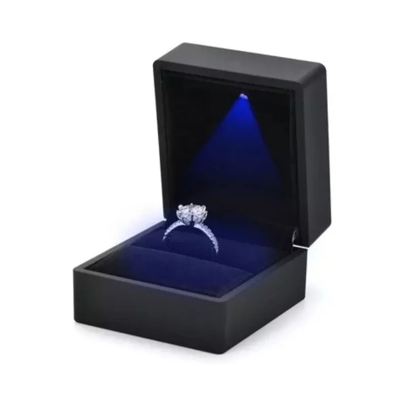 Para tus pies Caja Para Anillo De Compromiso Con Luz