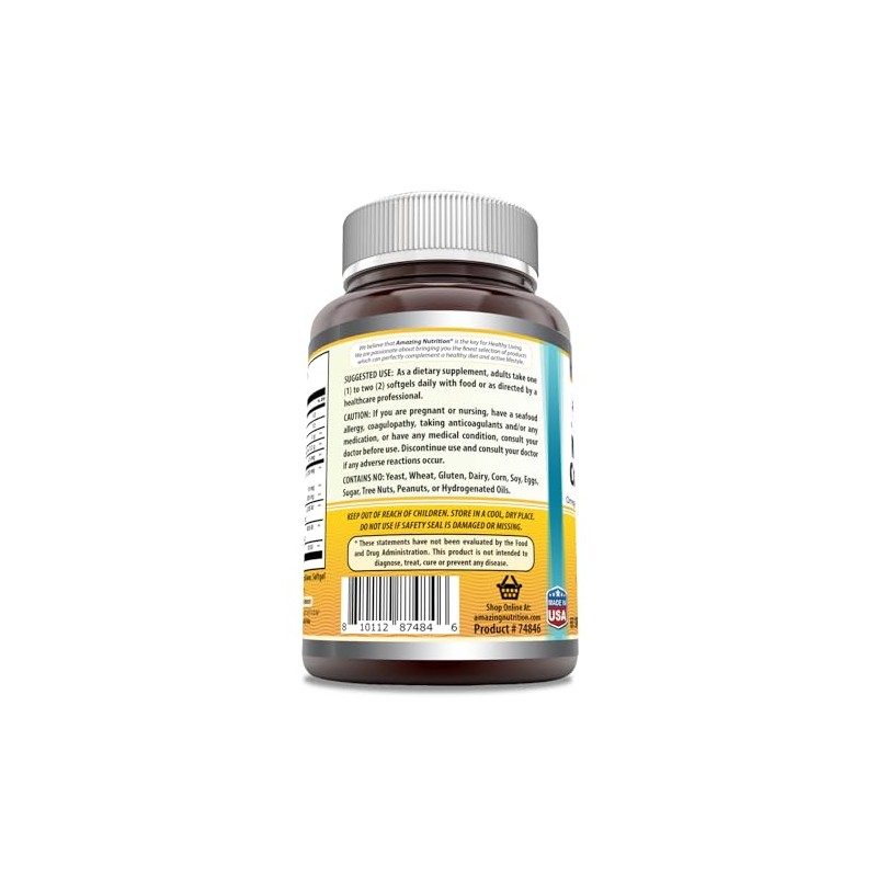 Amazing Nutrition Incre?ble Suplemento de Aceite de H?gado de Bacalao