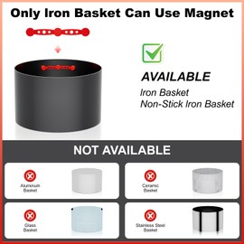 Air Fryer Magnet Silicone Buckle for Air Fryer Parchment Liner, Locks Disposable Liner in Place, Anti-Scald Design, Set of 2 - Red