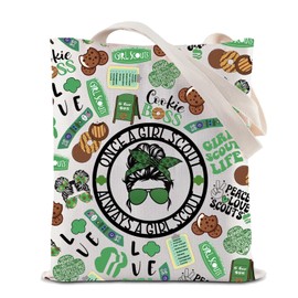 BAUNA Scout Troop Leader Tote Bag Gift Once A Scout Always A Scout Reusable Grocery Shopping Bag Scout Life Gift (Once Scout Tote)