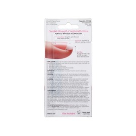 KISS KISS Salon Acrylic, Press-On Nails, Nail glue included, 'Crush Hour', French, Petite Size, Squoval Shape, Includes 28 Nails, 2g Glue, 1 Manicure Stick, 1 Mini File