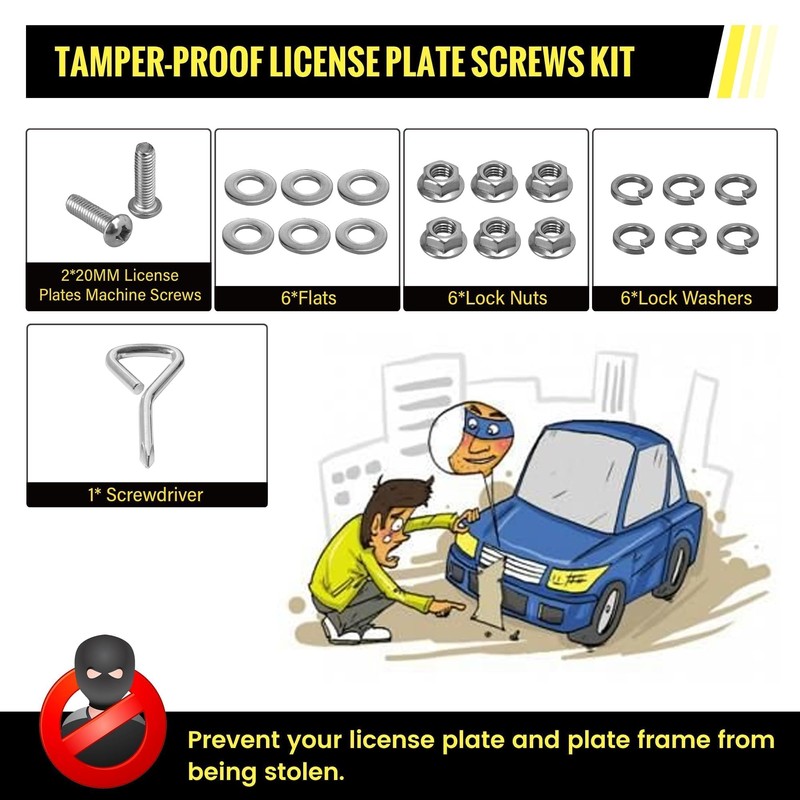 Oyviny Trailer License Plate Bracket Holder Frame Kit for Boat