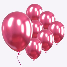 Balloons Hub 12 Inch Metallic Pearl Balloons Metallic Red Balloons Premium Chrome Latex Balloons Birthday Wedding Engagement Festival Party Decor Pack of 20