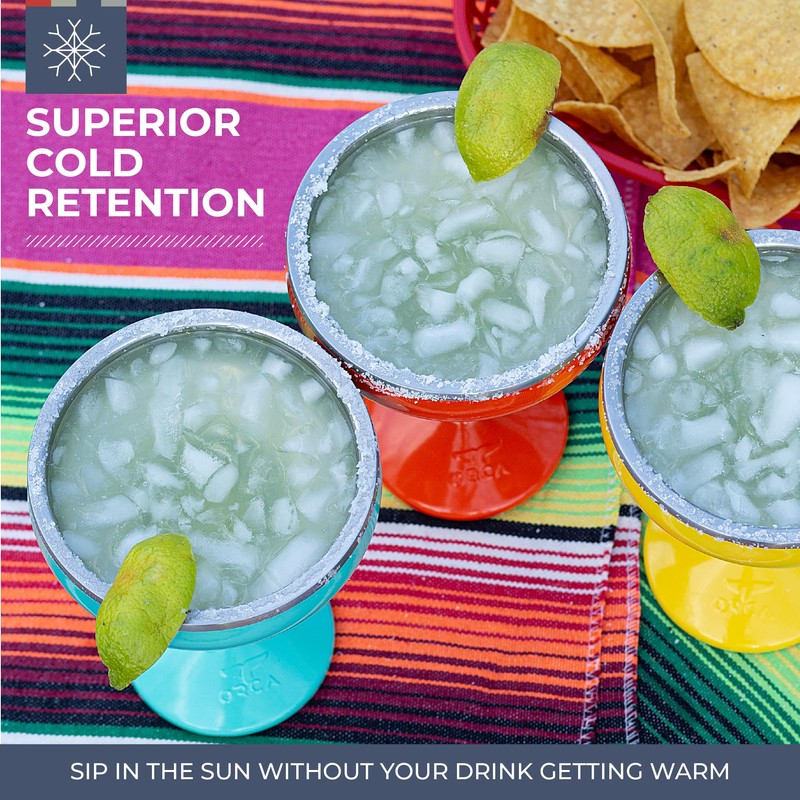 ORCA Rita | Temperature Insulated, Stainless Steel Margarita Glass, Lidded