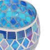 Purple Blue Mosaic Glass Candle Holder Romantic DIY Scented Candle
