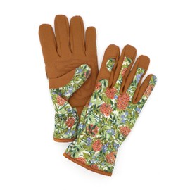Robert Frederick Outdoor Gardening Gloves - Women's One Size - William Morris Design - Padded with Elastic Cuffs
