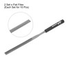 sourcing map 20pcs Second Cut Steel Flat Needle File with