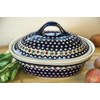 Blue Rose Polish Pottery Nature Roaster with Lid