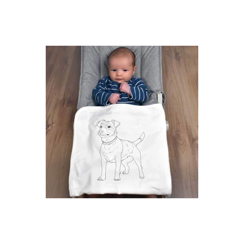 Azeeda 'Jack Russell Terrier' Cotton Baby Blanket/Shawl (BY00041368)