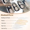 GlamRays Black Sanding Press On Nails Medium Square False Nails