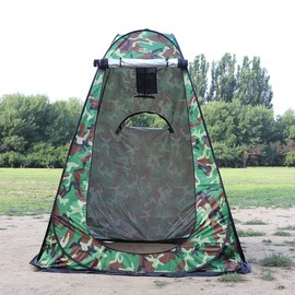 OULLYY 1-2 Person Portable Pop Up Shower Privacy Shelter Tents with 3 Windows, Waterproof Anti-UV Picnic Camping Fishing Shelter Tent, Outdoor Dressing Room Beach Isolation Sun Shelter (Camouflage)