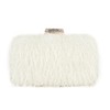 SUKUTU Feather Evening Bag for Women Shoulder Acrylic Box Bag