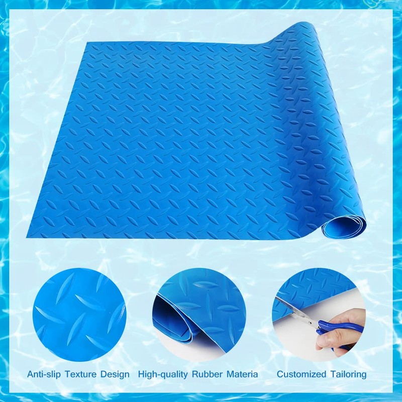 Large Swimming Pool Ladder Mat, 17"x38" Protective Non-Slip Pool Step
