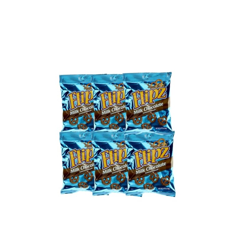Flipz Milk Chocolate Pretzels 2.75oz (Pack Of 6)