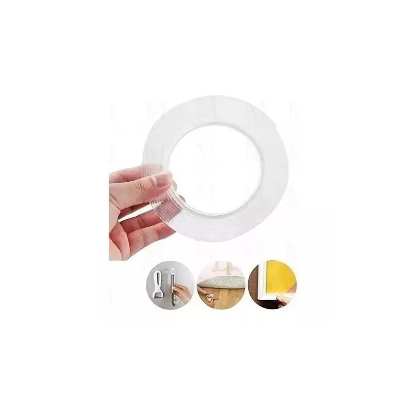 RIVERSOFY Cinta Mágica Doble Cara Pega Fácil Lavable Reutilizable 3