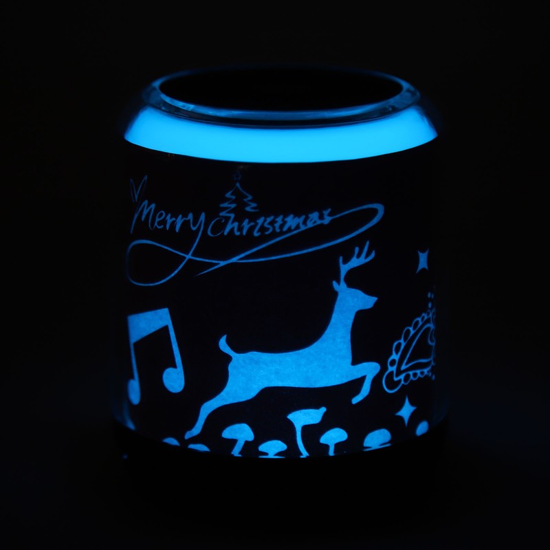 Mini Bluetooth Speaker Christmas Pattern Festive Atmosphere RGB Music Player