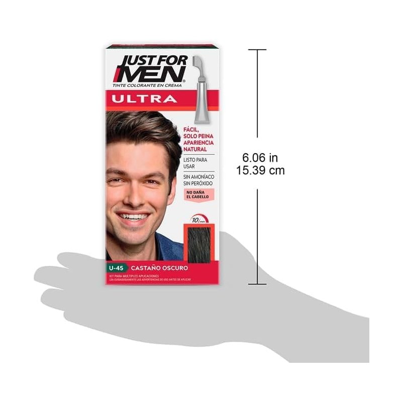 Just For Men Ultra, Tinte para Canas Castaño Oscuro U45