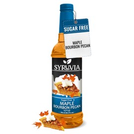 Syruvia Sugar-Free Maple Bourbon Pecan Syrup for Coffee 25.4 Ounces Maple Bourbon Pecan Flavoring for Coffee