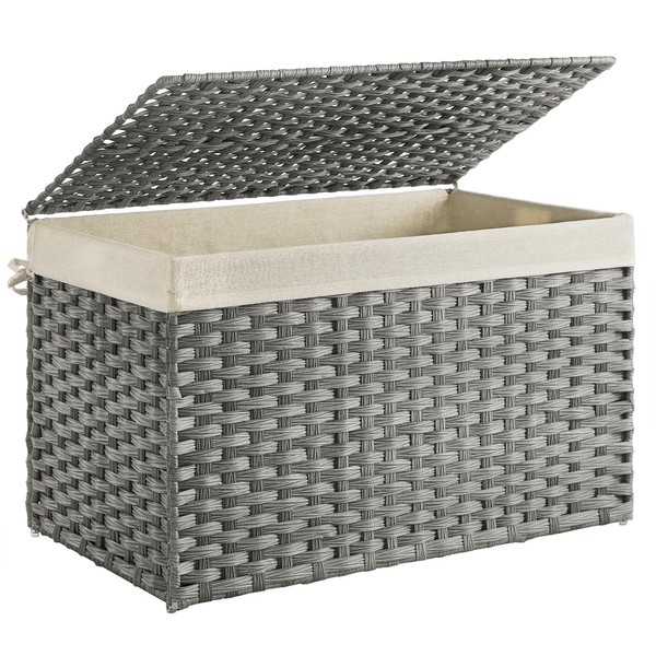 SONGMICS SONGMICS Storage Basket with Lid, 42.3 Gallon (160L) Storage
