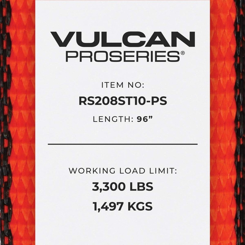 VULCAN Car Tie Down with Twisted Snap Hooks - 2