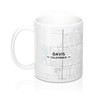 Davis, California CA Map Mug (11 oz)