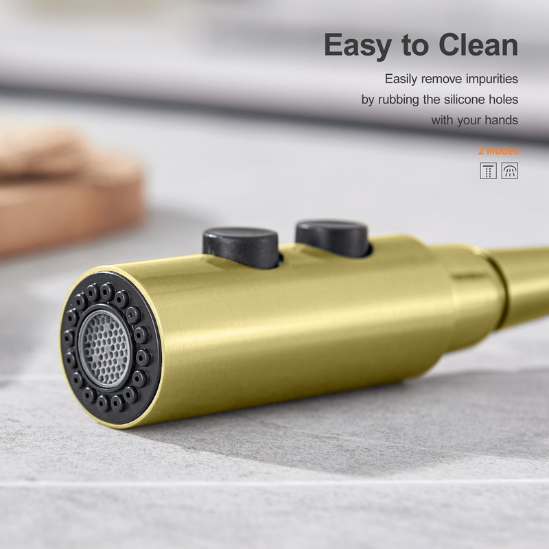 TIORIY Kitchen Faucet Head Replacement Metal, Pull Down Spray Head