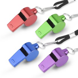 Whistle Whistle Disaster Prevention Rescue Lanyard Outdoor School Gym Camping Hiking Survival Coach Referee Equipment Lifeguard (Red + Blue + Green + Purple)