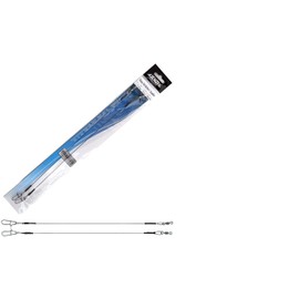 blntackle76 Set: 2 packs (4 pieces) titanium leaders for successful predatory fish fishing by Jenzi 30 cm 7 kg, 11 kg, 15 kg depending on your selection, Petri Heil! sticker (load capacity 7 kg)