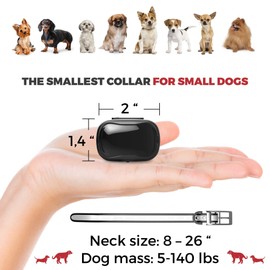 Extra Small Size Dog Shock Collar for Training Small Dogs 5-15lbs with Remote - Waterproof and 1000 Ft Range