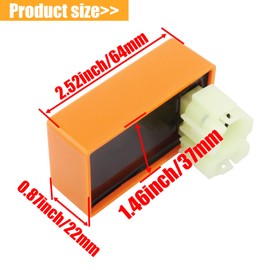 QAZAKY AC 6-Pin CDI Box for GY6 50cc 70cc 80cc 110cc 125cc 150cc 4-stroke Engine Scooter ATV Go Kart Moped Quad Pit Dirt Racing Mini Bike Motorcycle Chopper 139QMB 152QMI 157QMJ XR50 CRF50 Chinese