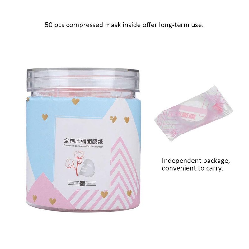 50Pcs/Pack Compressed Face Mask, Disposable Self-made Skin Care Compressed Face
