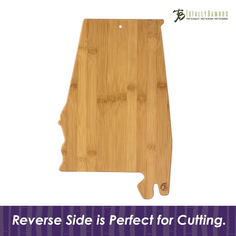 Totally Bamboo Alabama State Destination Bamboo Serving and Cutting Board