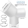 Exhaust Hose Adapter Ventilation Pipe Connector, Vent Hose, 4" to