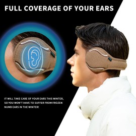 JIDIRIJI Ear Muffs For Winter Foldable Ear Warmers For Men And Women-Men's Earmuffs For Outdoor Skiing And Running